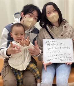 産後骨盤矯正の方とツーショット